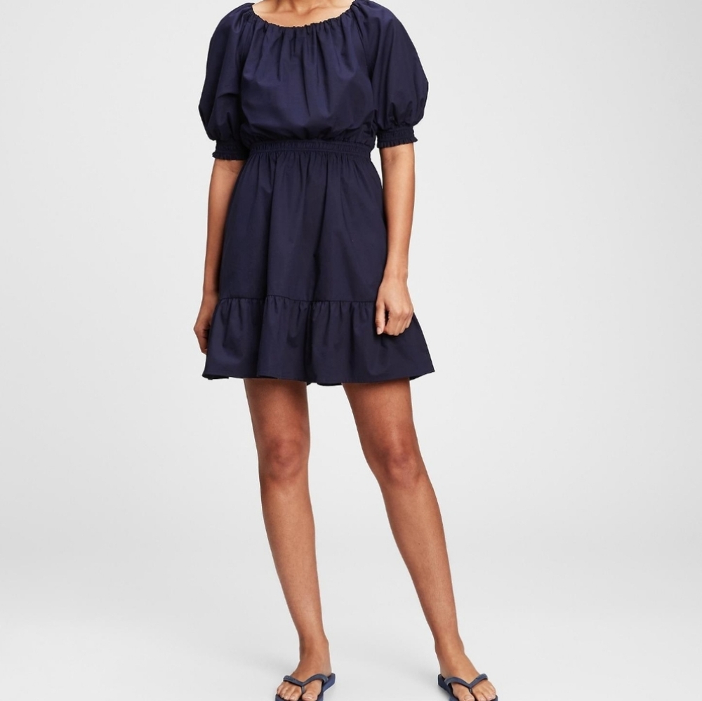 GAP Navy Blue Tiered Hem Short Length Dress
